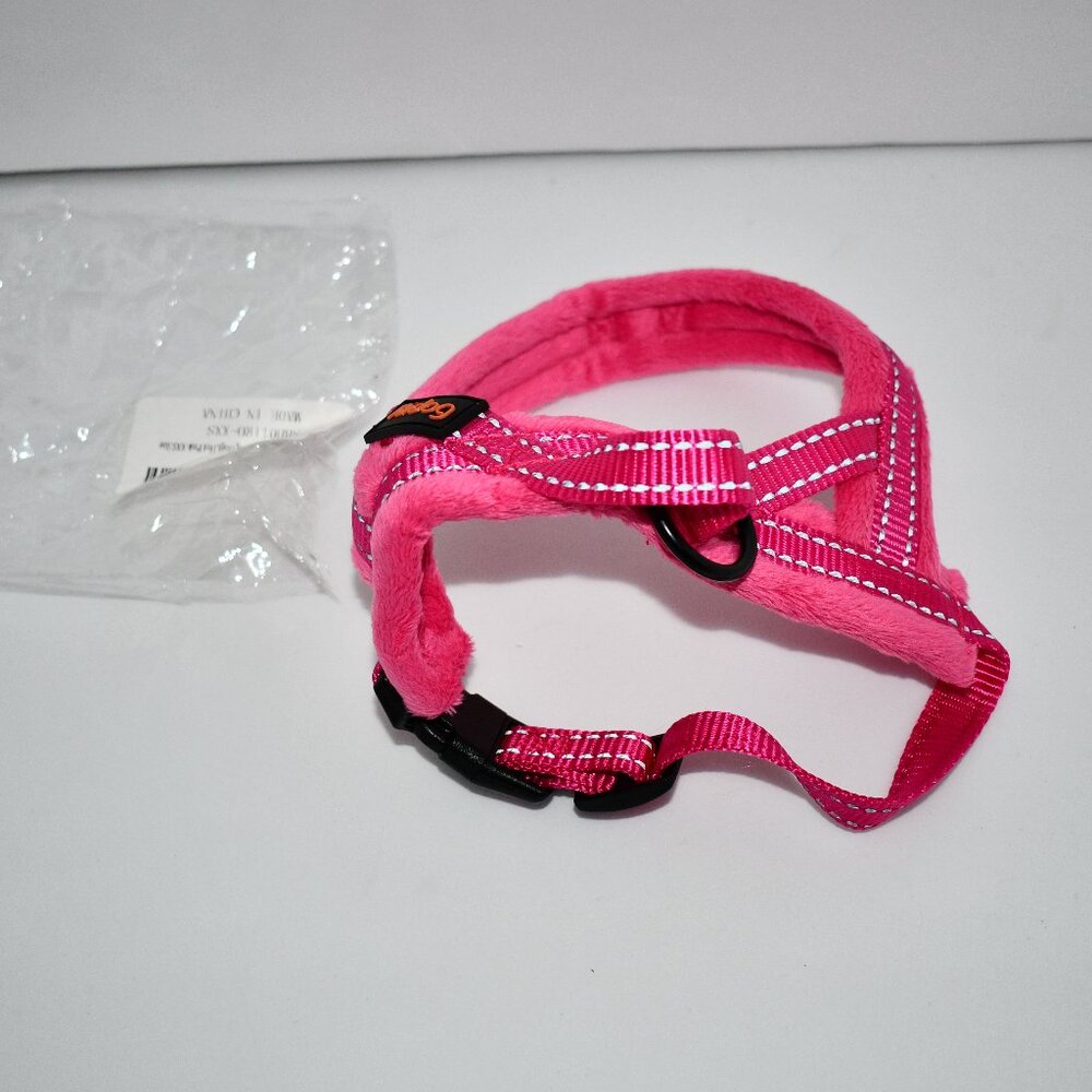Didog Soft Flannel Padded Dog Vest Harness,Escape Proof IN Hot Pink Size XXS NWT